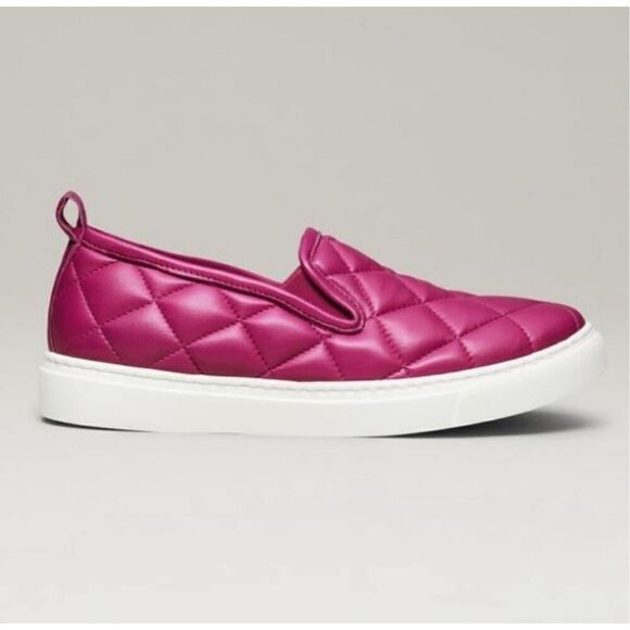 M. Gemi The Maddalena Magenta Pink Quilted Leather Slip-On Sneaker Women’s 38.5 - Picture 3 of 12